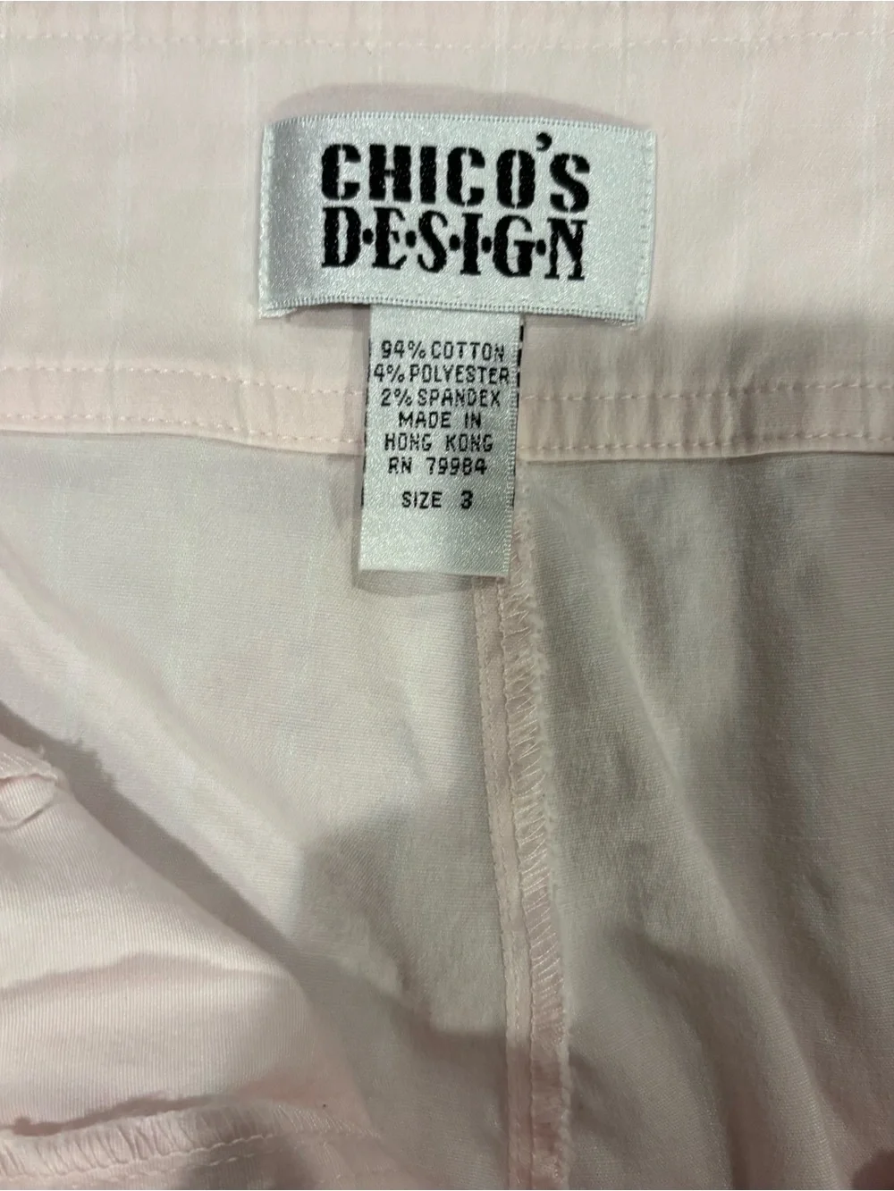 Chico's Design Women’s Light Pink 2-Piece Outfit Set Pantsuit Jacket Pants Sz 3